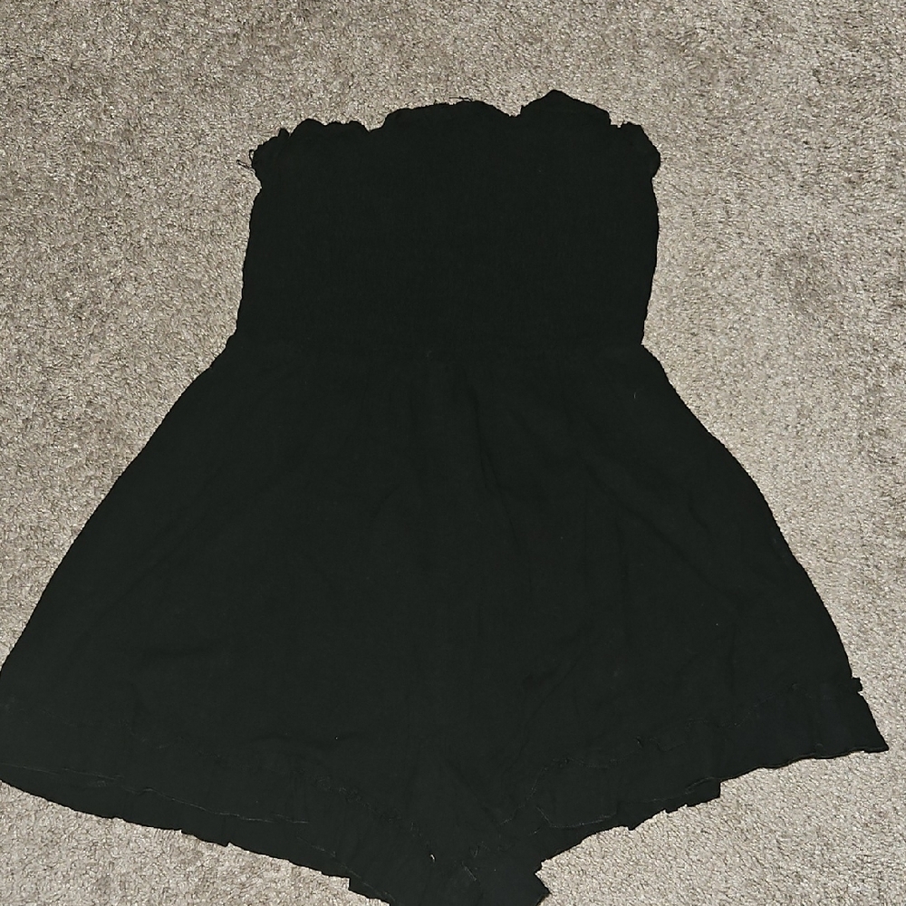 Kids Black Ruffled Bottoms